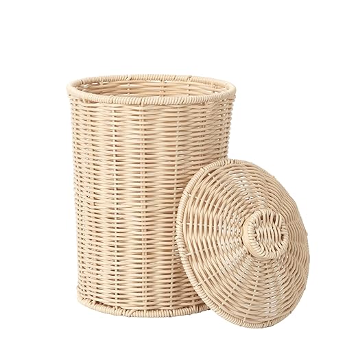 GRANNY SAYS Wicker Small Bathroom Trash Can by GRANNYSAYS