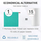 Homaxy 100% Cotton Terry Kitchen Dish Cloths, Ultra Soft and Absorbent Dish - Image 6