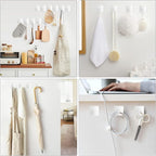 VIS'V Adhesive Hooks, Heavy Duty Shower Wall Stick on Hooks, Waterproof - Image 2