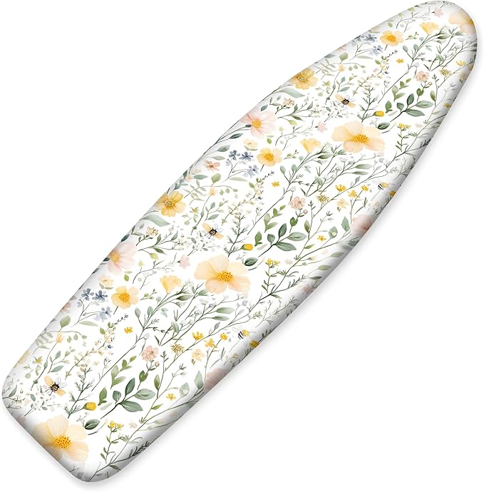 Floral Ironing Board Cover, Standard Size Cotton Iron Board Covers by BVBOX