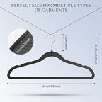 Plastic Coat Hangers 50-Pack, Space Saving Closet Hangers - Image 4