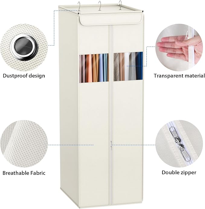 Zilink Clear Garment Bags for Hanging Clothes 54" Large Hanging Garment Bag for - Image 6