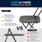 Flash Furniture Hercules Series Plastic Folding Chair - Black - 650LB Weight Capacity Comfortable Event Chair - Lightweight Folding Chair - Image 9