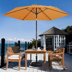 JEAREY 7.5FT Patio Umbrella Market Table Umbrella with 6 Sturdy Ribs, Push Button Tilt/Crank Outdoor Umbrella for Garden, Deck, Backyard, Pool and Beach,Tropical Orange - Image 7