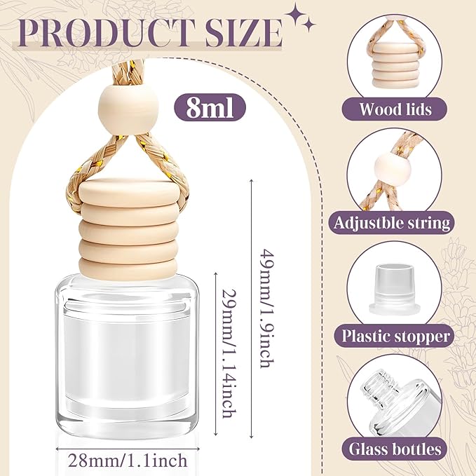 AROIC Car Air Freshener Diffuser Set, 6 Pack Lavender Natural Slow-Release - Image 6
