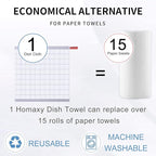 Homaxy 100% Cotton Terry Kitchen Dish Cloths, Ultra Soft and Absorbent Dish - Image 7
