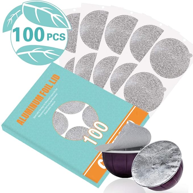 CAPMESSO Aluminum Foils Lids to Reuse Vertuoline Capsules Coffee Pods Compatible - Image 2