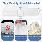 Kitchen Sink Faucet Mat, Water Absorbent Diatomite Stone Sink Tray, Diatomite - Image 3