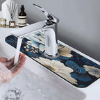 Unique Flower Pattern Kitchen sink faucet pad, strong water absorption - Image 7