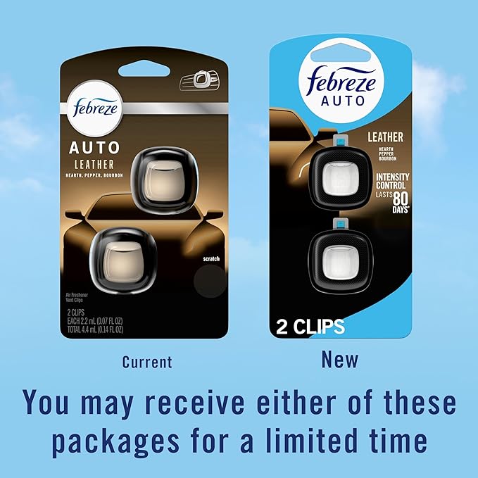 Febreze AUTO Air Freshener, Odor-Fighting Automotive Vent Clip, Scented Car - Image 8