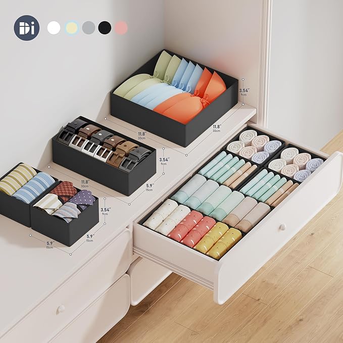 DIMJ Drawer Organizer Clothes Storage- 18 Pack Baby Dresser Organizer - Image 2