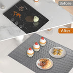 Silicone Dish Drying Mat for Kitchen Counter, 16x24 Collapsible Trifold Large - Image 2