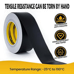 LLPT Aluminum Black Foil Tape 2 Inches x 65 Feet 3.94 Mil Heavy Duty Adhesive - Image 2