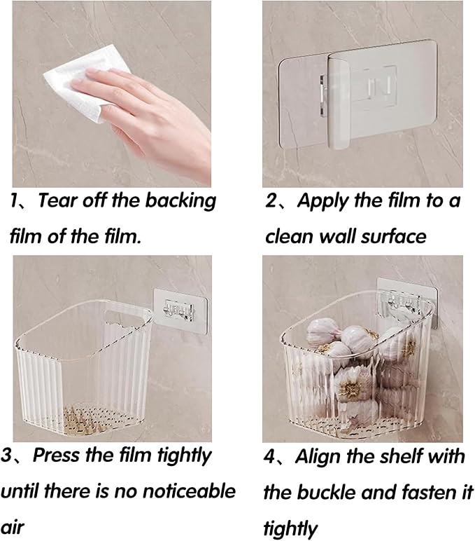 4 Pack Acrylic Wall Mounted Storage Racks, Stackable Cabinet Door Storage - Image 3