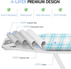 BNDX 15"x54" Ironing Board Cover – Aqua Plaid Design, Thick Padding - Image 2