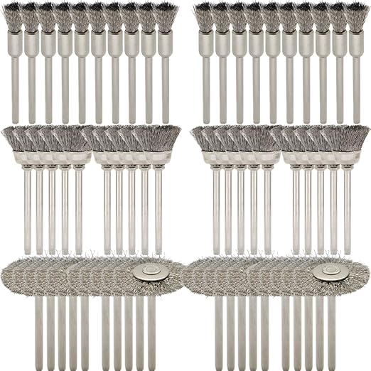 60-Piece Wire Brush Set by LingGan