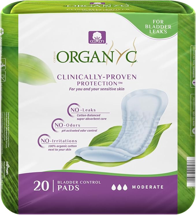 Organyc – 100% Organic Cotton Light Incontinence Pads by Organyc
