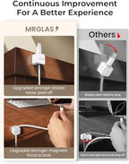 10Pack 2026 Upgraded Cord Organizer Magnetic Cable Clips MRGLAS Cable Holder - Image 4