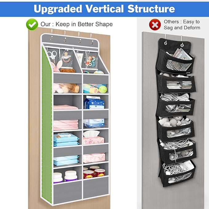 Univivi 5-Shelf Fabric Door Organizer Over Door Hanging Organizer - Image 7