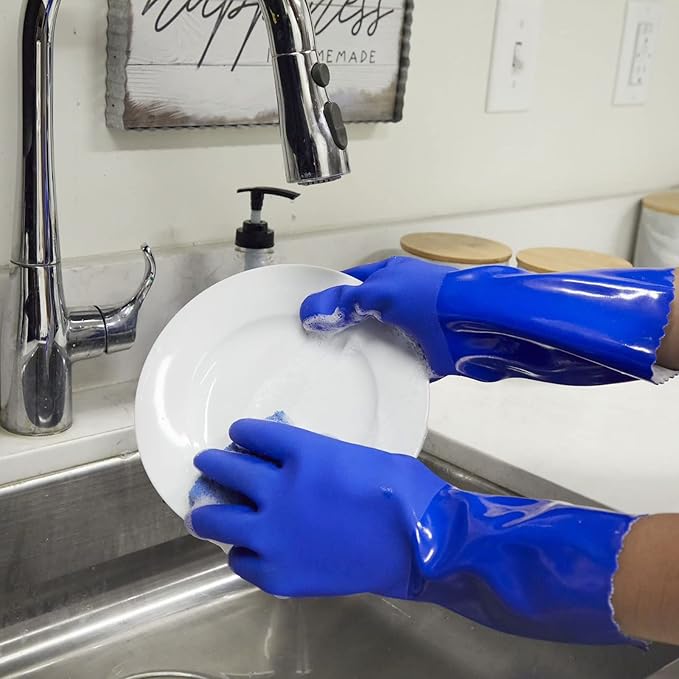 2 Pairs Rubber Household Cleaning Gloves - Image 2