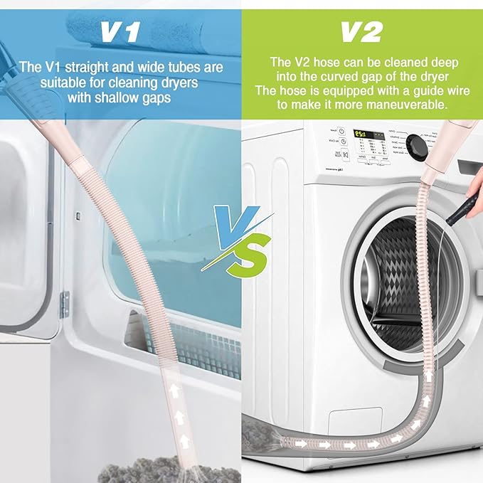 2 Pieces Dryer Vent Cleaner Kit Dryer Lint Brush Vacuum Hose Attachment Brush - Image 7