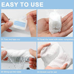Compressed Towels Tablets 25 Bulk Set Disposable Compressed Washcloths - Image 5