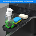 Sponge Holder for Kitchen Sink, Dish Sponge Holder & Soap Tray - Image 4
