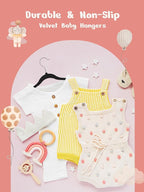 HOUSE DAY 11 Inch Black Velvet Baby Hangers 20 Pack, Premium Kids Hangers - Image 7