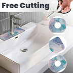 Colorful Marble Abstract Kitchen Sink Splash Guard Faucet Mat Super Absorbent - Image 3