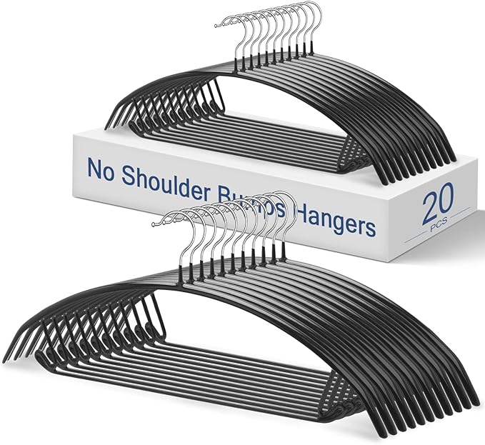 Black Hangers 20 Pack by FUSTEGClothesHangers