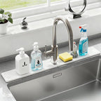 Stone Faucet Mat for Kitchen Sink, Silicone Faucet Handle Drip Catcher Tray Mat - Image 2