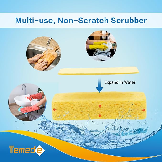 Temede Large Cellulose Sponges, Kitchen Sponges - Image 3