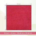 HOMEXCEL Red Microfiber Washcloths 12 Pack, Highly Absorbent and Soft Face Towel - Image 2
