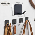 Adhesive Towel Hooks for Bathrooms, 8 Piece Towel Hooks for Hanging Hat Robe - Image 4