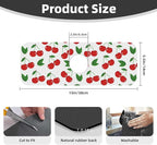 Fruit Cherry Red Cherries Leaves Leaf White Kitchen Sink Splash Guard Faucet - Image 2