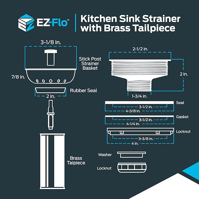 EZ-FLO Kitchen Sink Strainer - Image 6