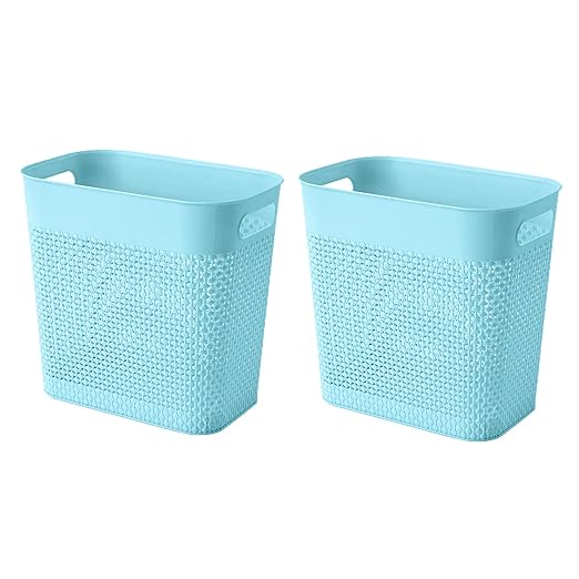 UUJOLY Plastic Small Trash Can Wastebasket, Garbage Container Basket by UUJOLY