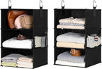 StorageWorks Hanging Closet Organizer 6-Shelf, Jumbo Separable Two 3 Shelf by StorageWorks