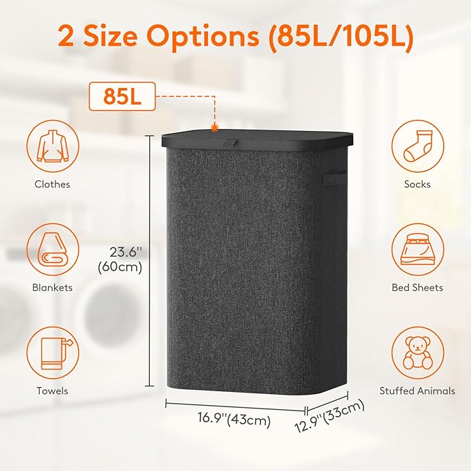 Lifewit 85L Large Laundry Basket - Image 2