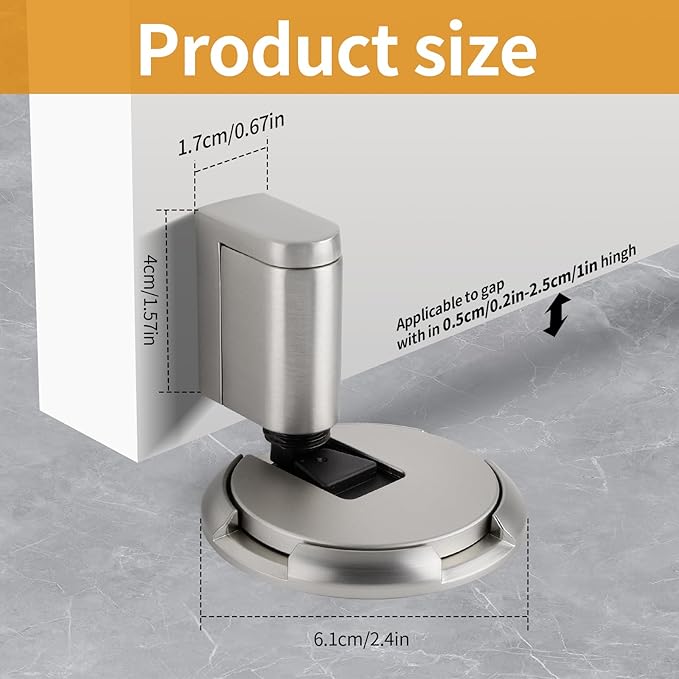 Bak Bo Windproof Door Stoppers 2 Pack Adjustable Bottom of Door Holder Indoor - Image 4
