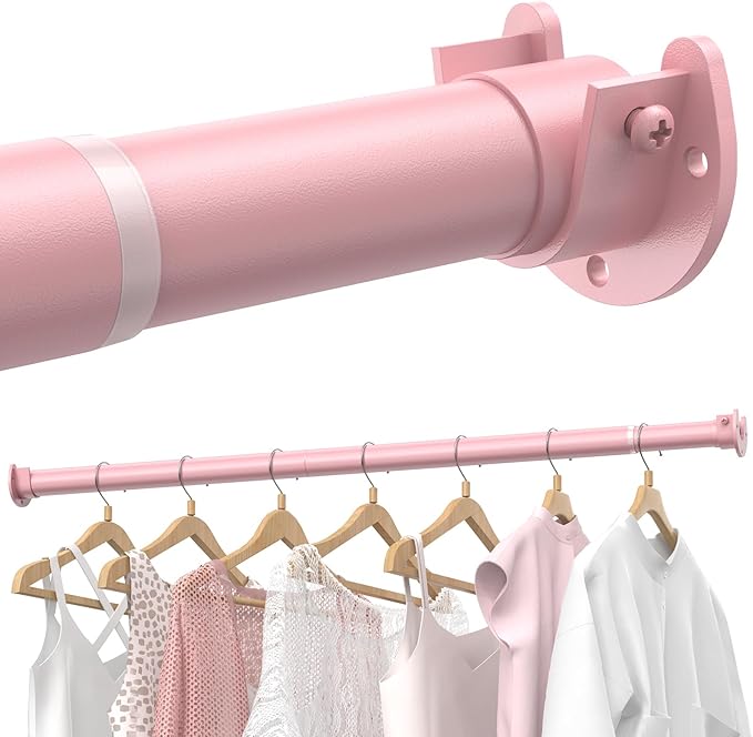 Closet Rods for Hanging Clothes, 17 to 69 Inches Stepless Adjustable Metal by Supforce