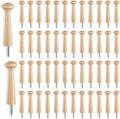 50 Pieces Wooden Shaker Peg Screw-on Pegs 3.62 Inch Long Unfinished Wood Shaker by Jetec