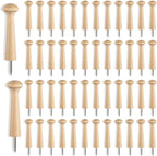 50 Pieces Wooden Shaker Peg Screw-on Pegs 3.62 Inch Long Unfinished Wood Shaker by Jetec