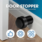 Chumia 6 Pcs Door Stopper Mounted Floor Stops Stainless Steel Cylindrical - Image 5
