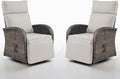 Belord Dual-Adjust Outdoor Swivel Recliner Chair – Reclining Patio Chair with Adjustable Backrest and Footrest, All-Weather Wicker Chaise Lounge Chair Outdoor for Pool Deck Brown (Upgraded 2.0) by Belord