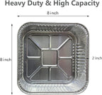 25pack- 8 x 8 Aluminum foil Pans Disposable Heavy Duty Square baking Cake Pan - Image 4