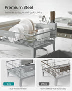 SONGMICS Dish Drying Rack, Kitchen Dish Rack, - Image 3