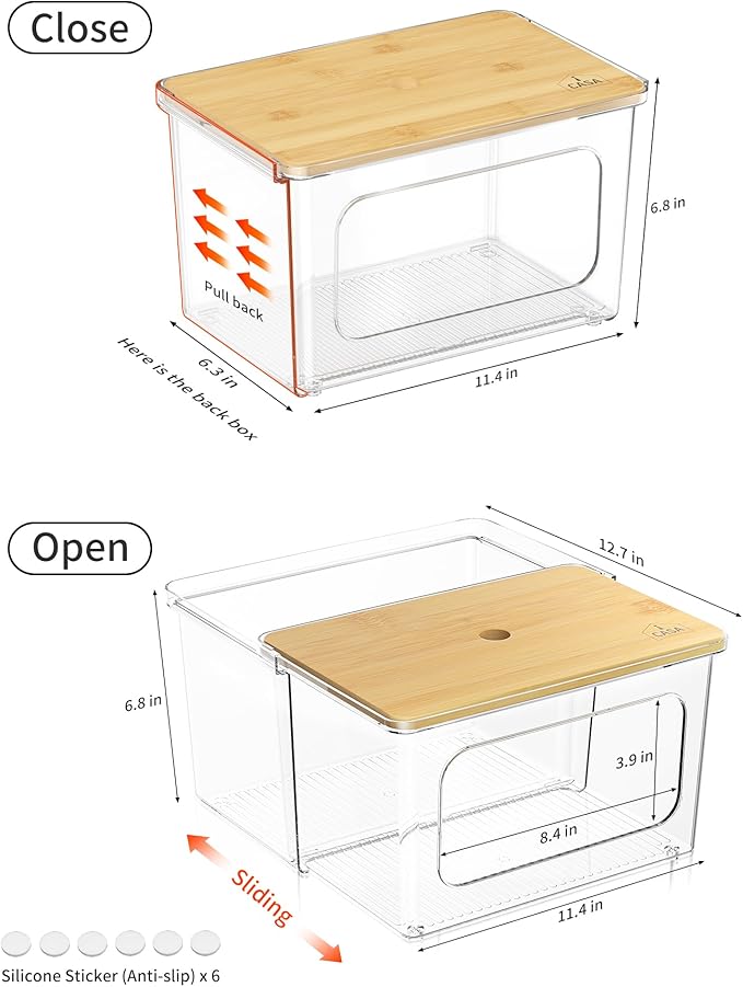 Trash Bag Dispenser Under Sink Organizer, 2-in-1 Acrylic Trash Bags Holder - Image 2
