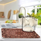 Super Absorbent Dish Drying Mat, Microfiber Fast-Drying Dish Mat, Kitchen Dish - Image 5