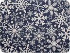 Dark Blue Winter Dish Drying Mat by Aytipun
